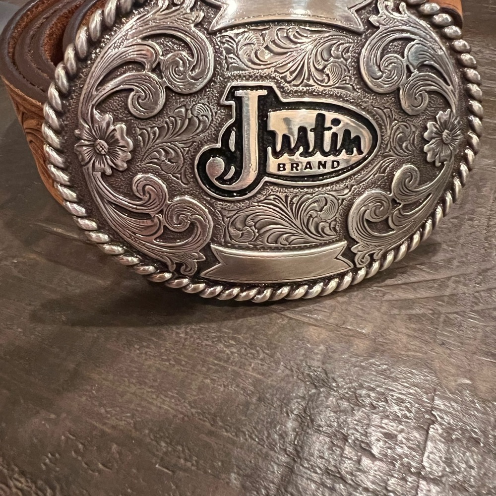 Justin Brown Leather Belt